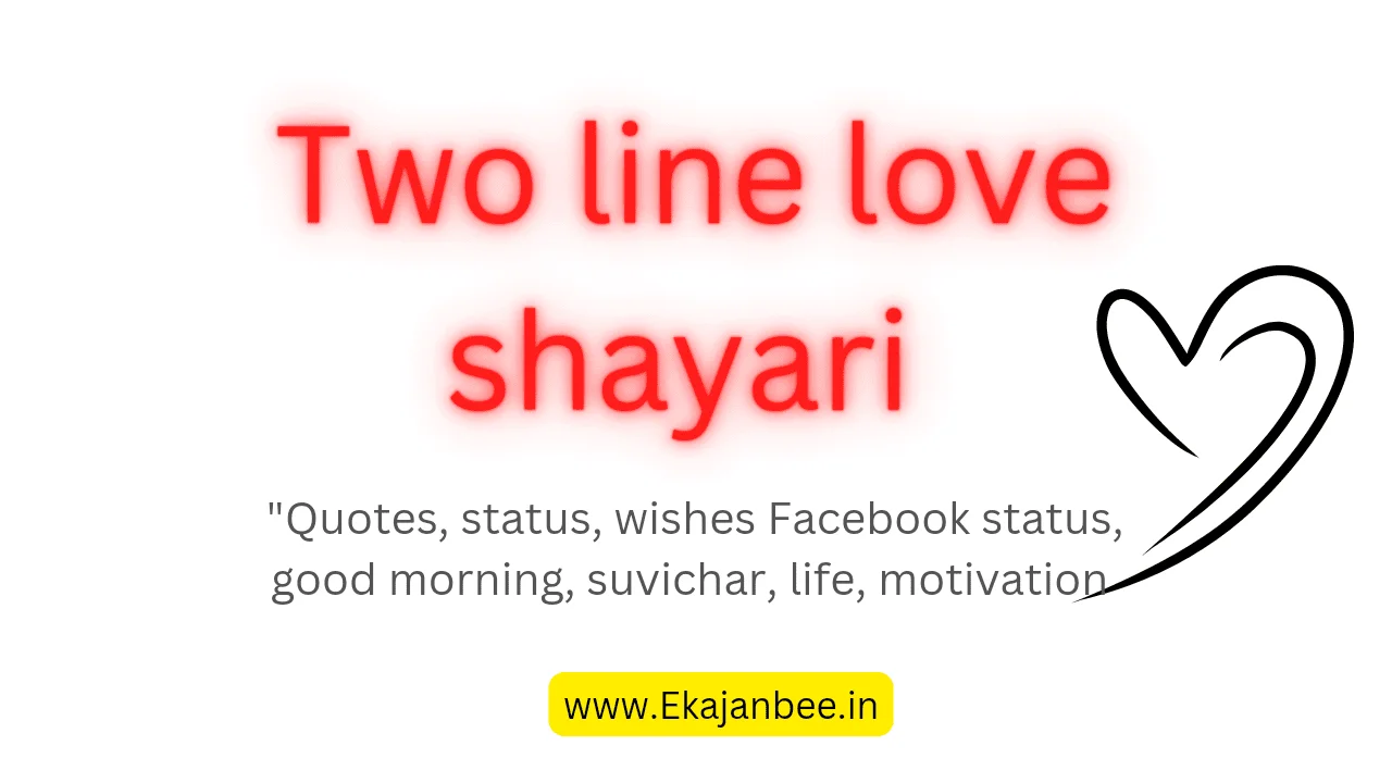 Two line love shayari in hindi 